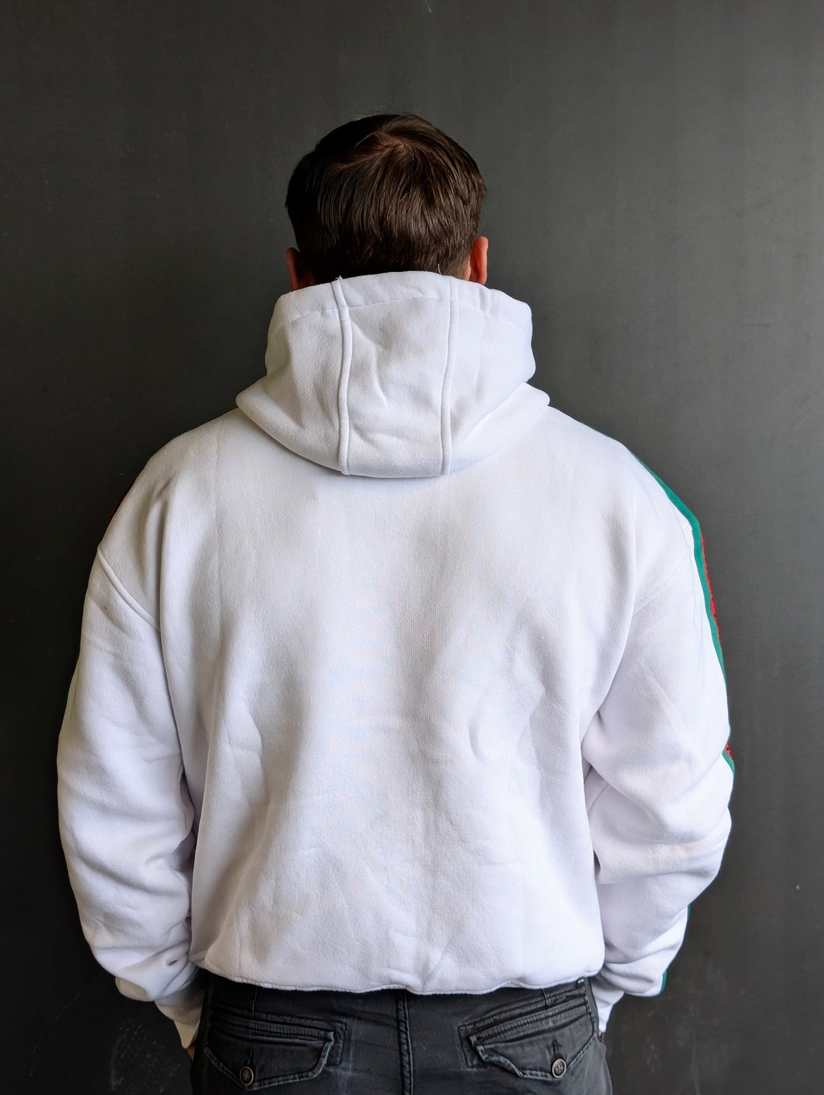 DEADSTOCK - Side-Tape Hoodie White