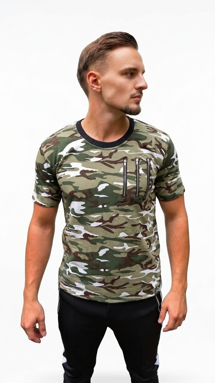 Tactical Camo T-Shirt – Military Green