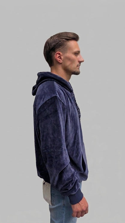 Velvet Essential Hoodie Navy