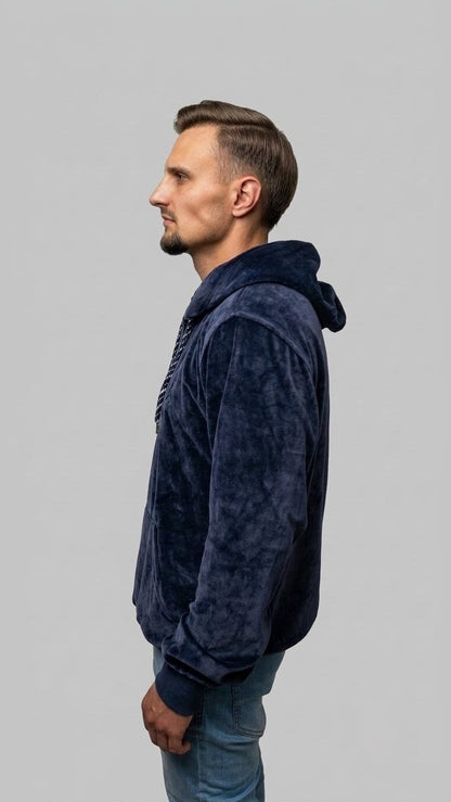 Velvet Essential Hoodie Navy