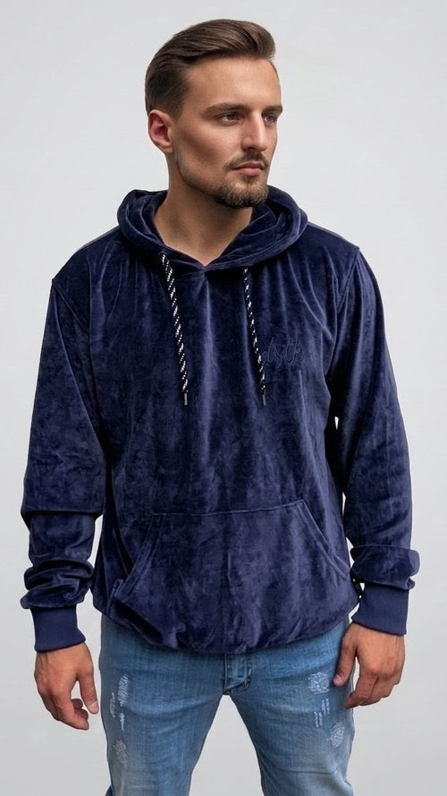 Velvet Essential Hoodie Navy