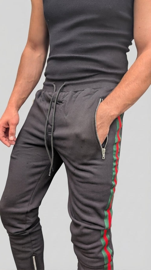 DEADSTOCK - Side-Tape Jogger Black