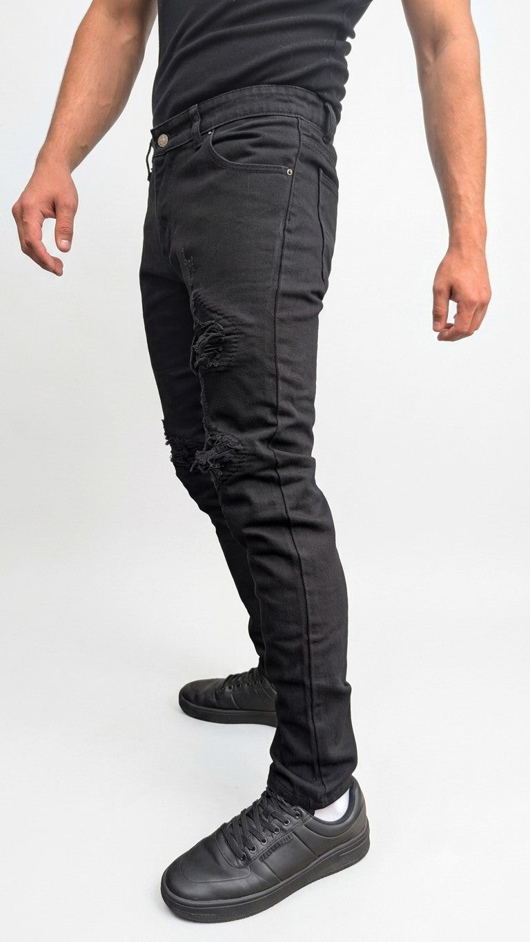Deadstock Zip Jeans Black