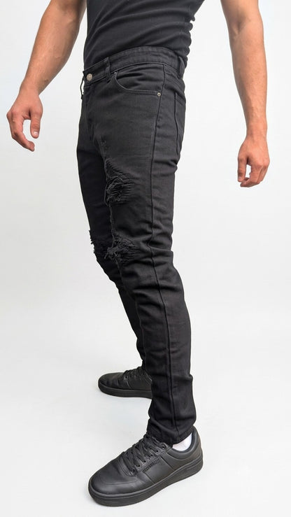 Deadstock Zip Jeans Black