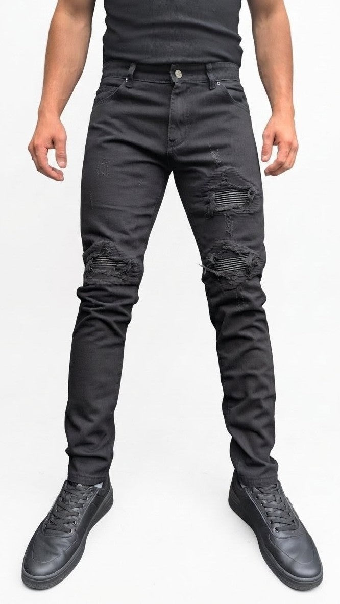 Deadstock Zip Jeans Black