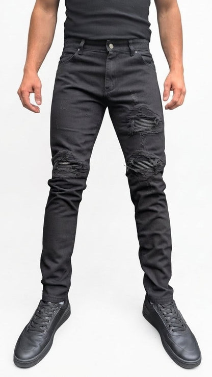 Deadstock Zip Jeans Black