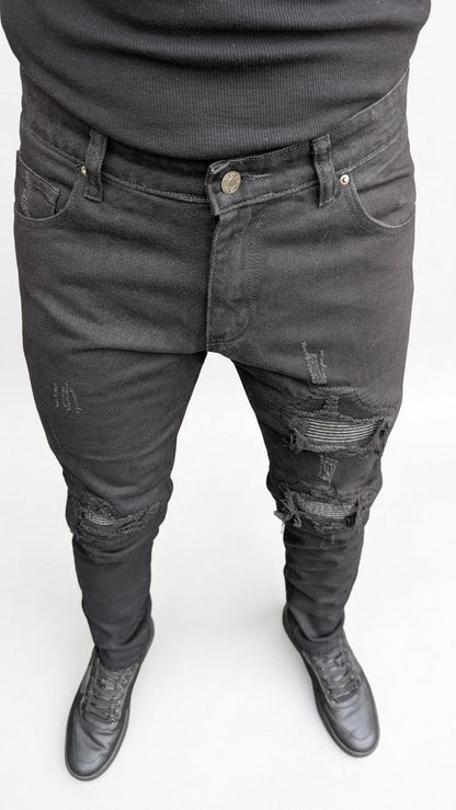Deadstock Zip Jeans Black