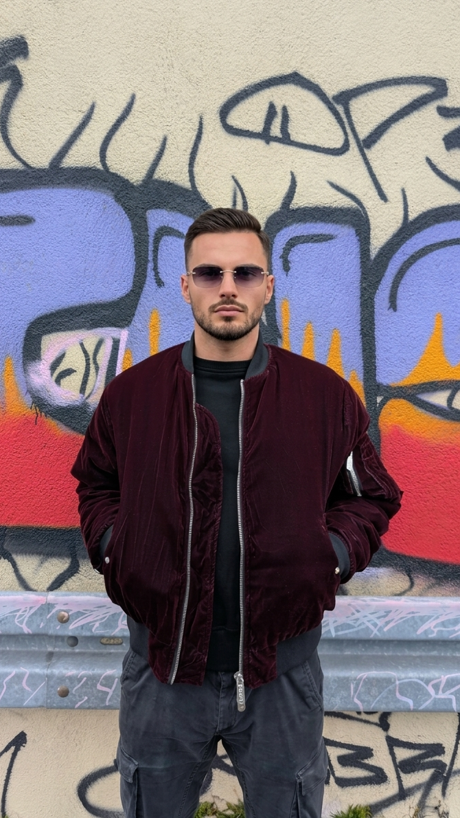 Bordeaux Bomberjacke - VAIPE