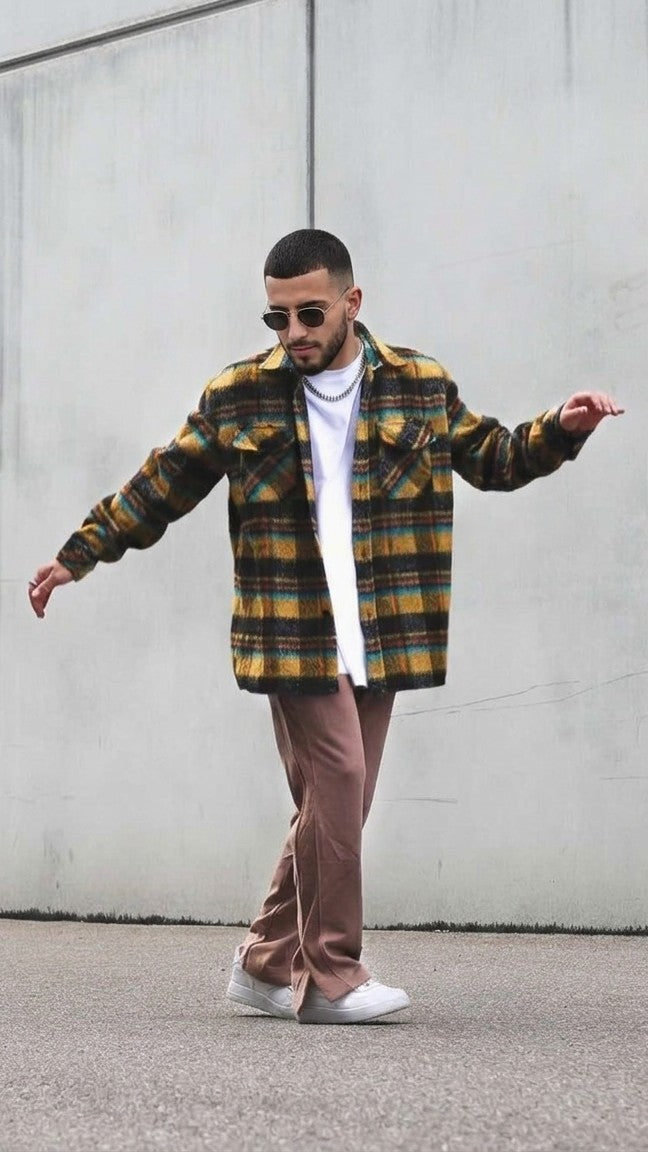 Multicolor Felljacke - DEADSTOCK
