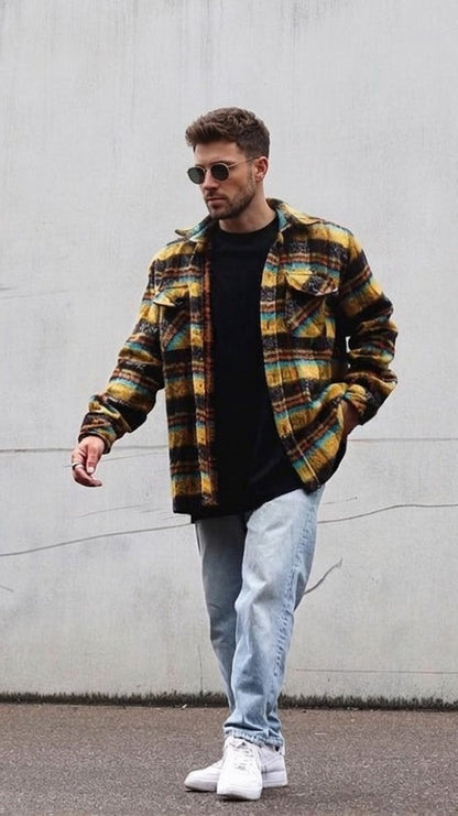 Multicolor Felljacke - DEADSTOCK